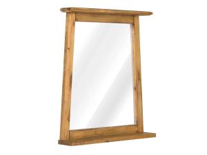 Masívne kúpeľňové zrkadlo Rangún z recyklovanej borovice, lakované, hnedé – 70×12×77 cm