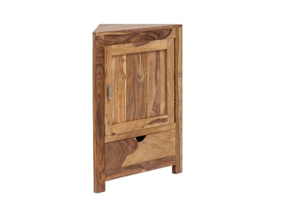 Masivní koupelnová skříňka Lagos z palisandru, lakovaná, hnědá – 60×32×80 cm