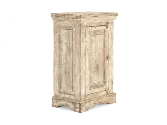 Masivní koupelnová spodní skříňka Patina z mangového dřeva, lakovaná, přírodní barva – 48×33×80 cm