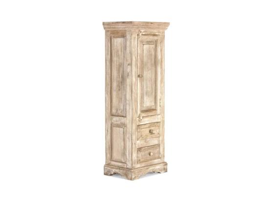 Masivní koupelnová vysoká komoda Patina z mangového dřeva, lakovaná, přírodní – 48×33×130 cm