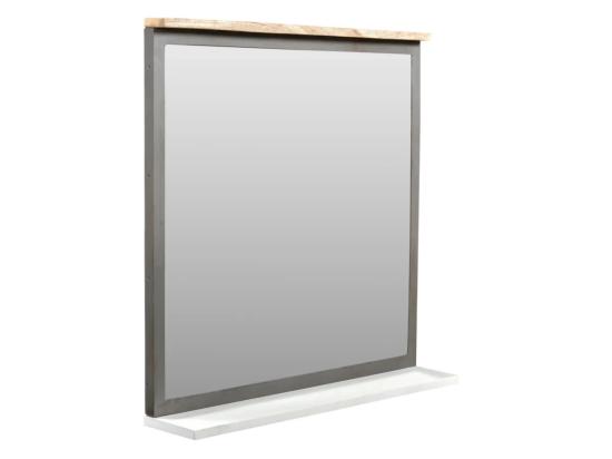Masivní koupelnové zrcadlo Pinetown, lakované, vícebarevné – 71×13×67 cm