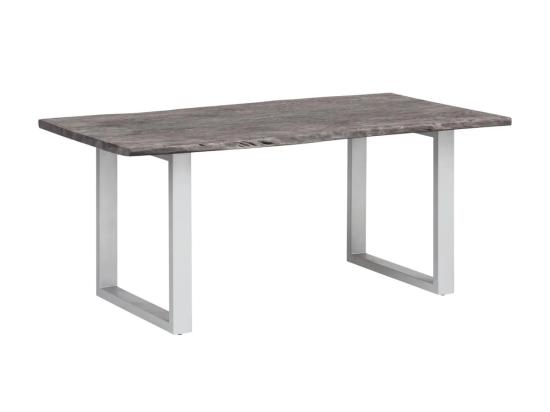 Masivní jídelní stůl Bullwer z akácie, lakovaný, šedý – 140×90 cm