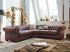 Masivní rohová sedací souprava Chesterfield III z pravé kůže, červená – 294×294×74 cm
