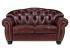 Pohovka Chesterfield Hereford 2-místná z pravé kůže, červená