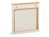Masivní koupelnové zrcadlo Capera z borovice a MDF, lakované, bílé/hnědé – 70x70 cm