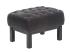 Masivní taburet Chesterfield Kingsfield z pravé kůže, černý – 61×46×43 cm