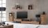 Masivní TV stolek Auckland z akácie, lakovaný, hnědý – 155×45×40 cm