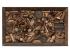 Nástěnná malba Kavali z recyklovaného tvrdého dřeva, nezpracovaná, hnědá – 150×90 cm