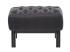 Masivní taburet Chesterfield Kingsfield z pravé kůže, černý – 61×46×43 cm