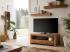 Masivní TV stolek Country z mangového dřeva, lakovaný, hnědý – 115×45×55 cm