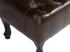 Taburet Chesterfield Pittsfield z pravé kůže, hnědý