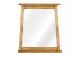 Masivní koupelnové zrcadlo Rangún z recyklované borovice, lakované, hnědé – 70×12×77 cm