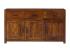 Masivní příborník Palison z palisandru, lakovaný, hnědý – 140×42×80 cm