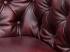 Masivní rohová sedací souprava Chesterfield III z pravé kůže, červená – 294×294×74 cm