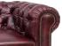 Masivní rohová sedací souprava Chesterfield III z pravé kůže, červená – 294×294×74 cm