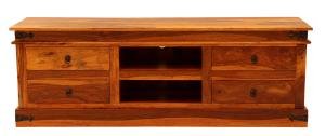 Rustikálny tv stolík z masívneho dreva palisander 160x55x45