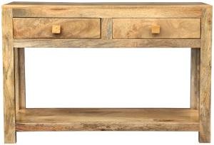 Konzolový stolík so šuplíkmi 110x76x35 z dreva mango