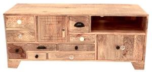 Rustikálny tv stolík z dreva mango 120x50X45