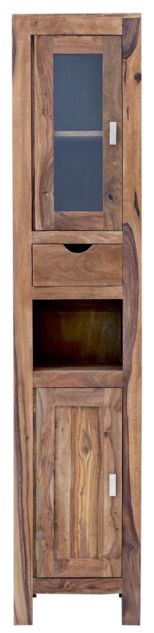 Drevená skrinka do kúpeľne z masívu palisander 40x190x35