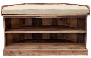 Rohový botník drevo palisander 105x60x40