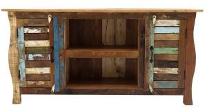 TV stolík masív z recyklovaného mangového dreva 140x70x45