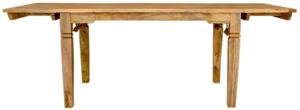 Rozkladací jedálenský stôl z masívu mango 140/220x90