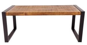Konferenčný stolík kov a drevo mango 110x45x60
