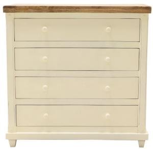 Zásuvková komoda z masívneho dreva mango 90x90x45