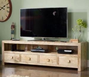 Televízny stolík masív z mangového dreva 160x50x45