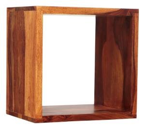 Závesná polica na knihy z dreva palisander 40x40x30