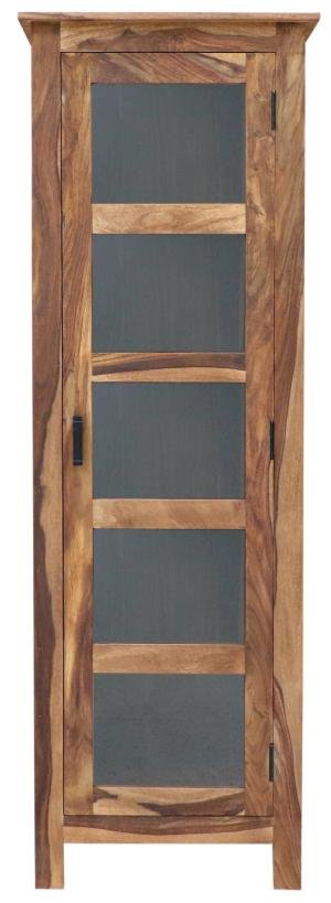 Vysoká vitrína z masívu palisander 60x180x45