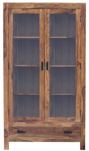 Drevená vitrína z masívu palisander 100x45x180