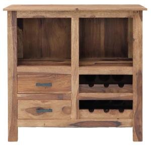 Vinotéka drevená 90x90x35 z masívu palisander