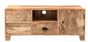 TV stolík rustikálny z dreva mango 120x50x45