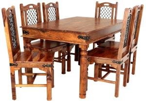 Jedálenský set pre 6 osôb z masívneho palisandru