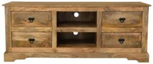Drevený stolík pod tv z masívu mango 150x60x45