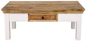Konferenčný stolík so zásuvkou z masívu mango 110x45x60.