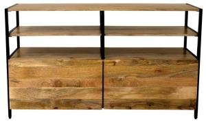 Drevený tv stolík s kovovou konštrukciou 130x75x45